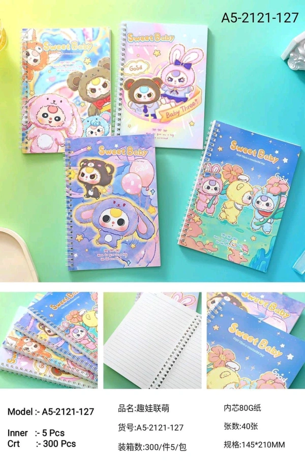 A5-2121-127 Spiral A5 80pg Diary