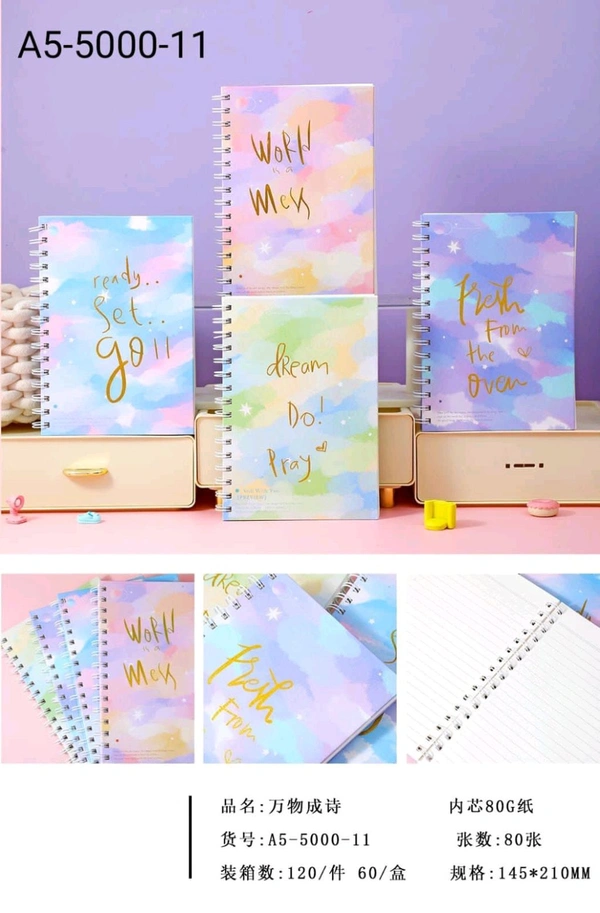 A5-5000-6 Spiral A5 160pg Diary