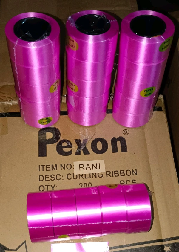 Sartin Curling Ribbon 1inch (5pc) Rani Pink