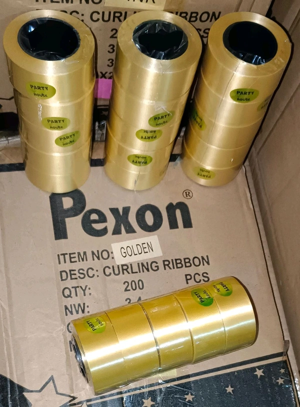 Sartin Curling Ribbon 1inch (5pc) Golden