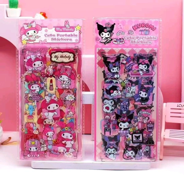 LA-Transparent Pet Sticker 5 Sheets (Mix Design)