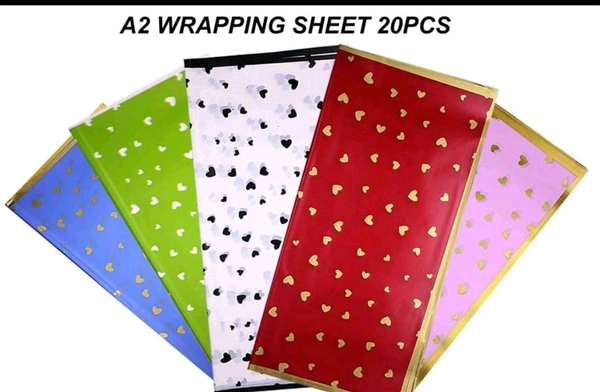 Bouquet Wrapping Sheet 58x58cm (20sheets Pack) Mini Heart