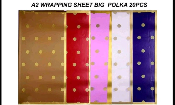 Bouquet Wrapping Sheet 58x58cm (20sheets Pack) Polka Dots