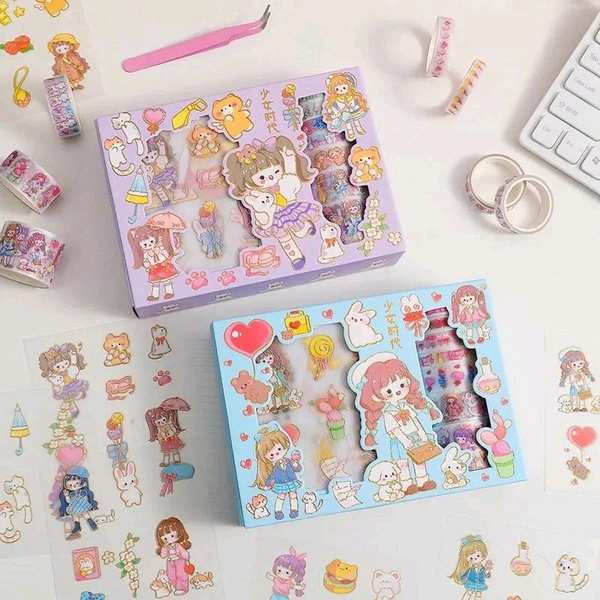 Washi Tape With Sticker Set 