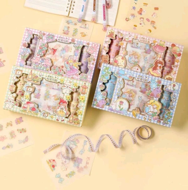 Washi Tape With Sticker Set Big