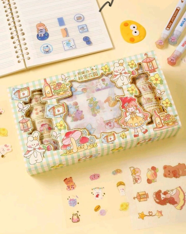 Washi Tape With Sticker Set Big
