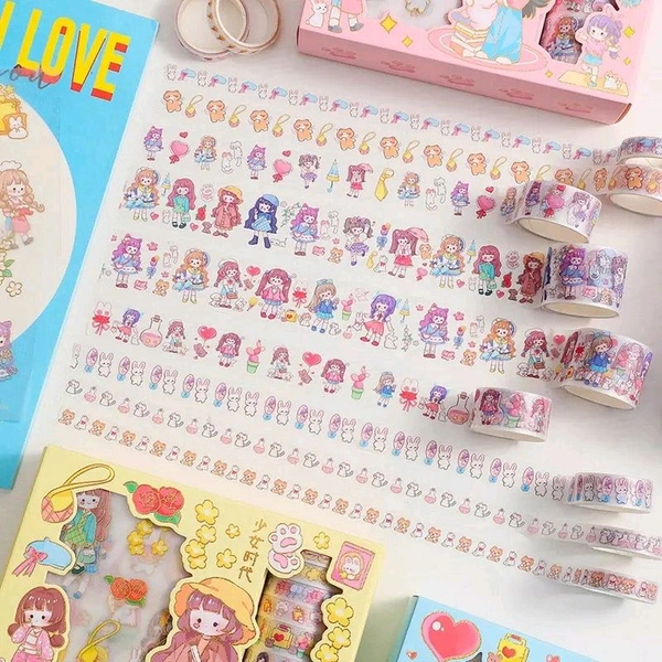 Washi Tape With Sticker Set Big