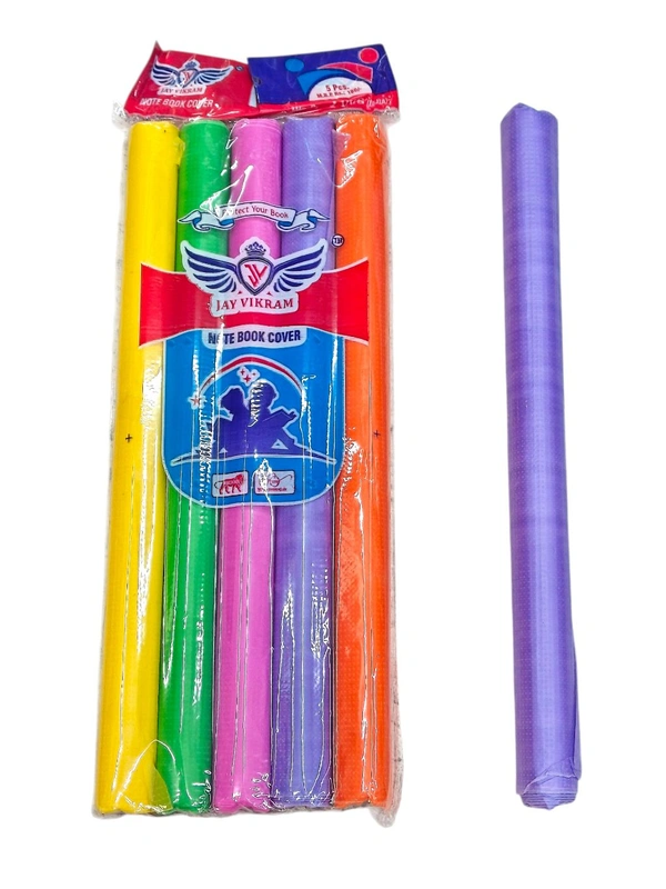 Book Cover Plastic Multicolor (5pc Pack)