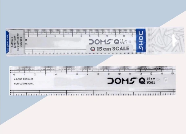 Doms Plastic Ruler Scale 15cm (10pc Pack)
