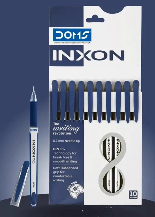 Doms INXON Ball Pen (10pc Pack) - Blue