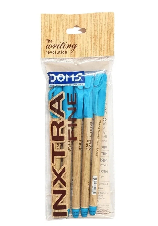 Doms Inxtra Fine Ball Pen (5pc) - Blue