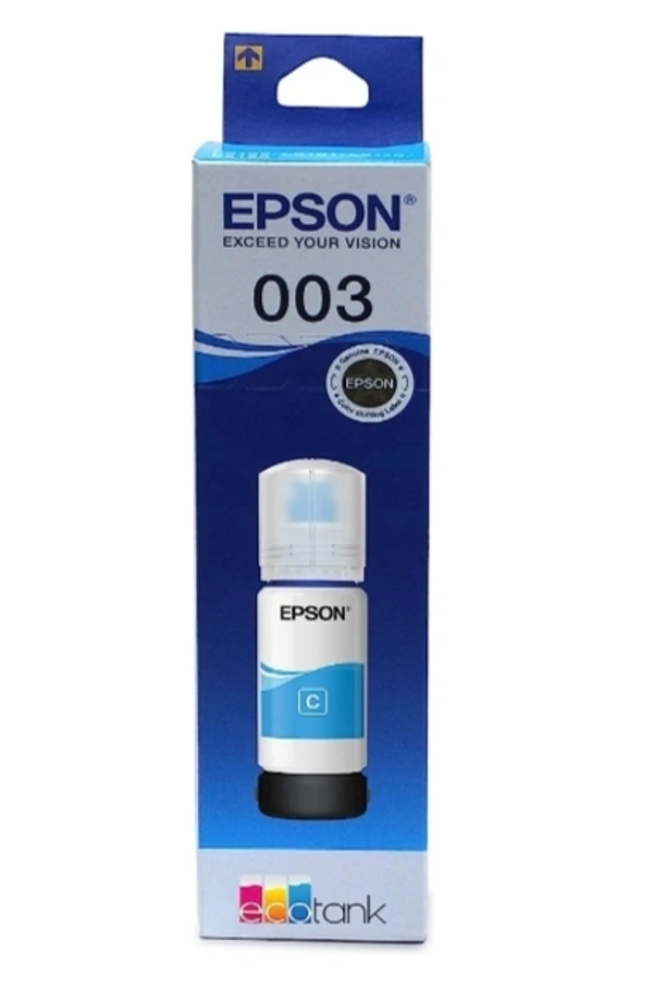 Epson 003 65ml Ink Bottle (Cyan) Compatible With : L3110 /L3101/ L3150 / L4150 / L4160 / L6160 / L6170 / L6190 Epson Printer Models - 1 PCS