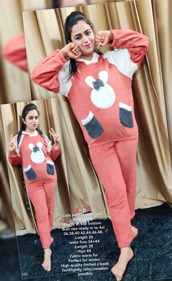 Cute pocket night suit  - 44