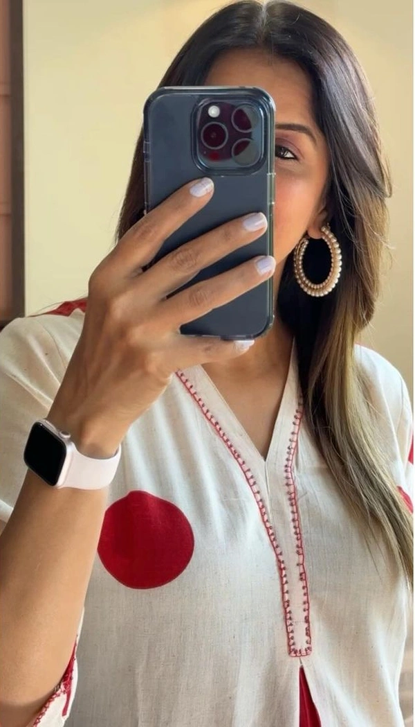 225 Colour Cream and ππ red polk KDJ - XXL-44