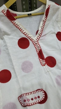 225 Colour Cream and ππ red polk KDJ - XXL-44