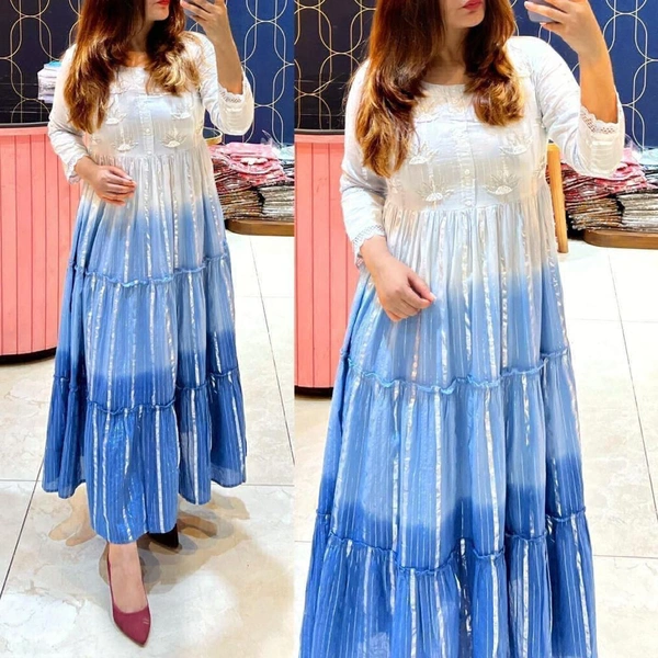 Lurex Febric Cotton Gown KDJ - 40