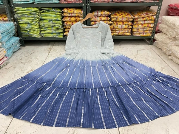 Lurex Febric Cotton Gown KDJ - 40