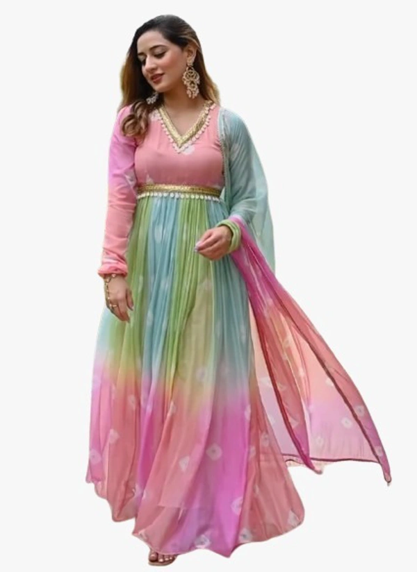 Ary Dress 1064 FHIRA HEAVY FENCY GOWN WITH DUPPATTA - L