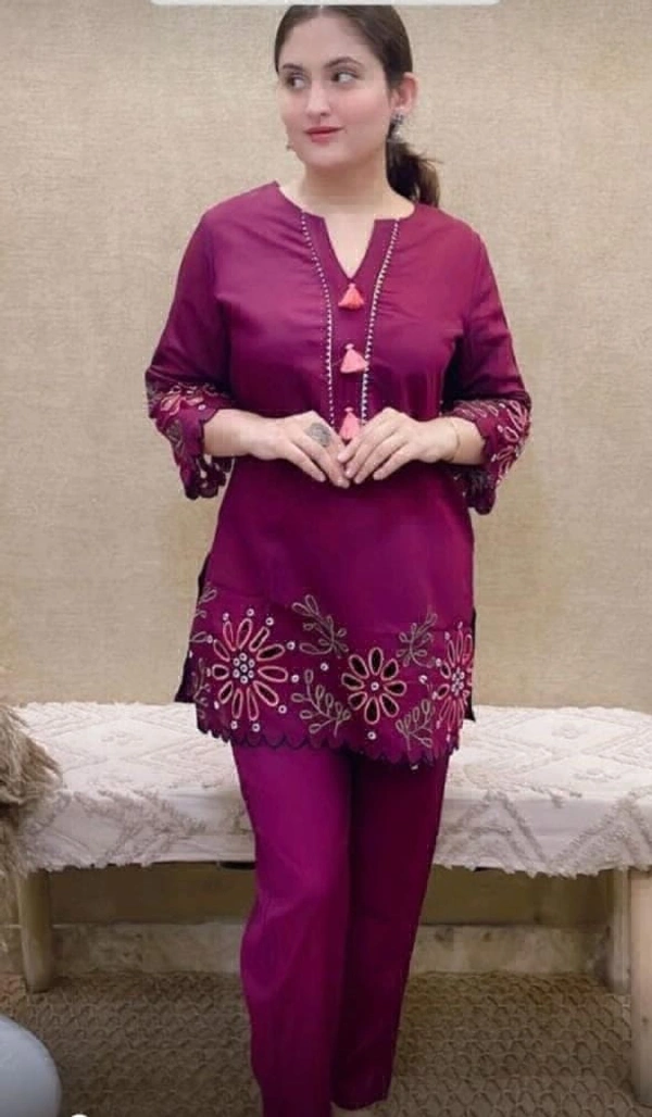 KDJ 2205 Premium Cotton Cord Set - Mexican Red, 42