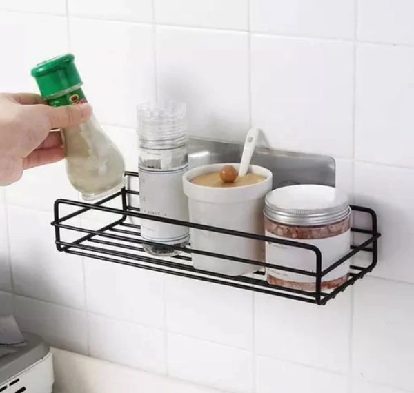 1 Layer Bath Metal Rack - 1 Pcs, Black