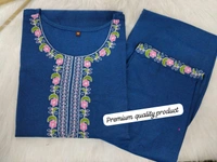 SF5 5638 New Cord Set Pure denim cotton with handwork paired  New Embriodery - XL-42