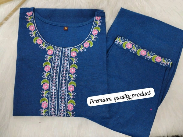 SF5 5638 New Cord Set Pure denim cotton with handwork paired  New Embriodery - XL-42