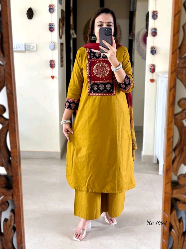 LCJ 5650 NEW FULL EMBROIDERY YOKE STRAIGHT KURTI  PANT MALMAL DUPATTA ARRIVAL 
 - L-40