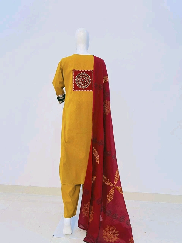LCJ 5650 NEW FULL EMBROIDERY YOKE STRAIGHT KURTI  PANT MALMAL DUPATTA ARRIVAL 
 - 3XL-46