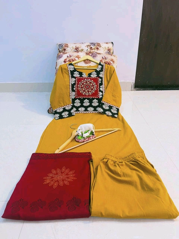 LCJ 5650 NEW FULL EMBROIDERY YOKE STRAIGHT KURTI  PANT MALMAL DUPATTA ARRIVAL 
 - 3XL-46