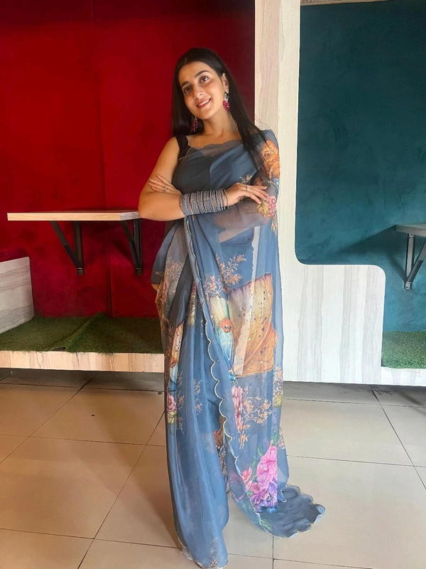 JBR 5654 New handwork printed  premium quality  saree  handwork
