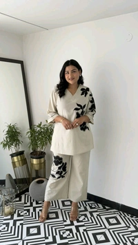 LCW 5663 *New *Beautiful Pure Cotton cor dset 
Work embroidery work with cotton thread*? - XL-42