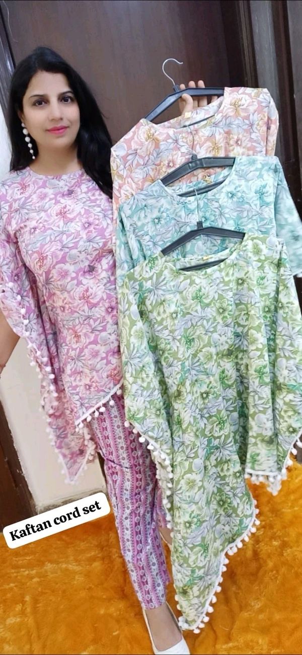 KD18  5678 Kaftan Cotton cords sets 
Both side pocket 
 - Pink, 36