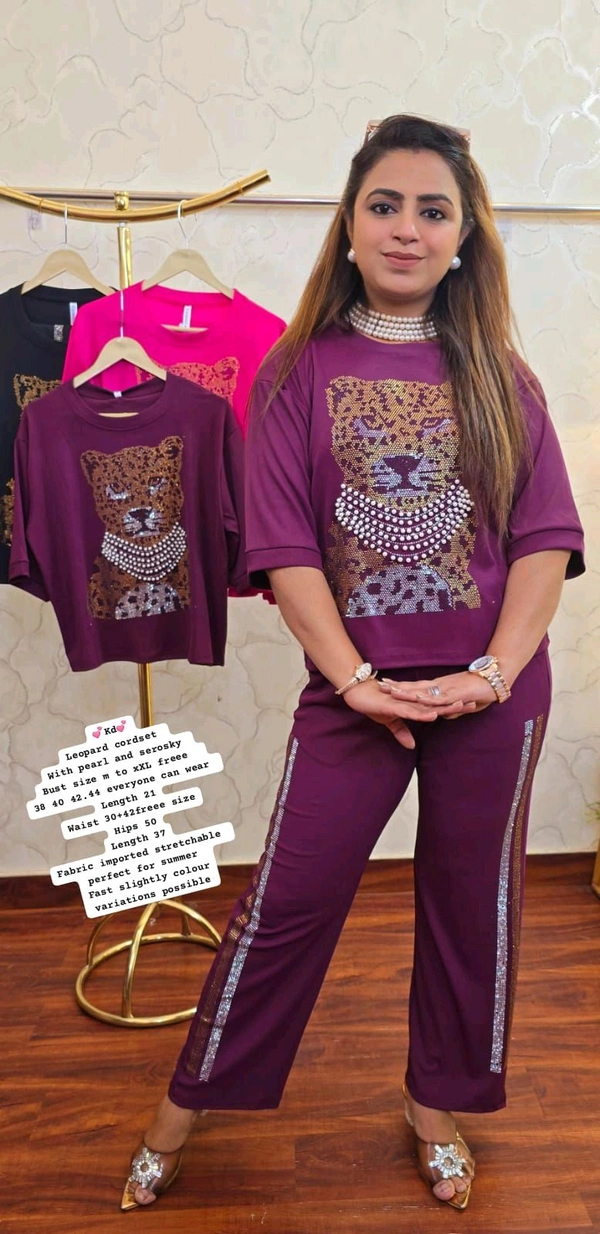 KD18  5680 Beautiful cord set Imported Stretchable 
Both side pocket  - Maroon, 40