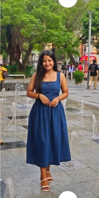 KD18  5683 Beautiful  Denim cute Dress*Fabric- Denim - 2XL-44