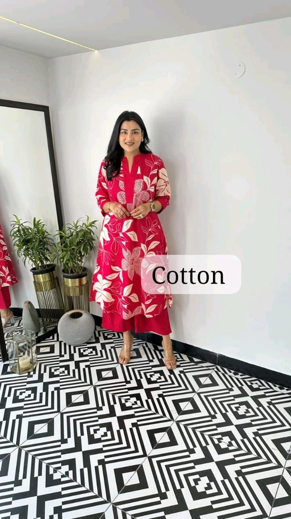 LCW 5684 *New lounch amazing Stylish  kurti pant set 
Very comfortable  and classy - pink, XL-42