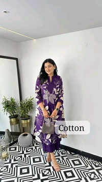 LCW 5684 *New lounch amazing Stylish  kurti pant set 
Very comfortable  and classy - Purple, 2XL-44