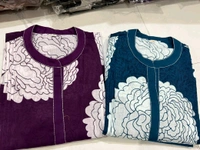 LCW 5694 *New pure Cotton Premium Floral Print cotton kurti Pant set Very comfortable - Blue, L-40