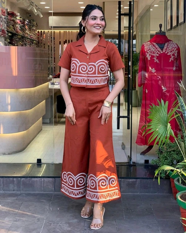 LCW 5696  New Design Launch*Beautiful cotton Cord set  With  Package:  - Brown, XL-42