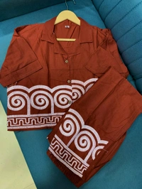 LCW 5696  New Design Launch*Beautiful cotton Cord set  With  Package:  - Brown, XL-42