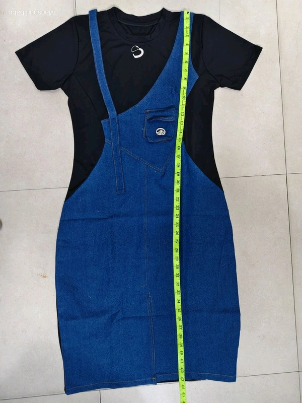 KD18  5697 Just wow denim dress. everyone can wear Fabric denim  - 36