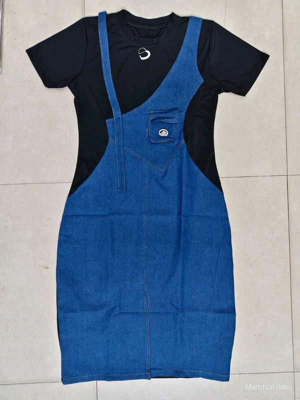 KD18  5697 Just wow denim dress. everyone can wear Fabric denim  - 40