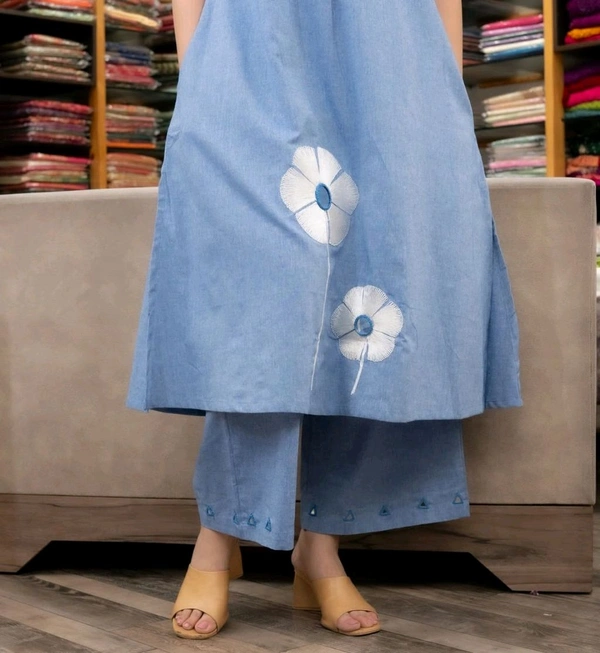 LCW 5698 *New Cotton kurta Pant  full embroidery Work With Side pocket  - XL-42
