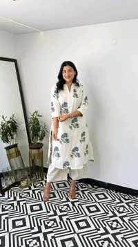 LCW 5703 *New  Floral Fine Pure cotton kurti pant set
Very Classy Designe Look

 - L-40