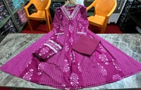 LCW 5705 *New lounch Cotton  A-line Kurta Pant Set  Hand work& embroidery* - Pink, M-38