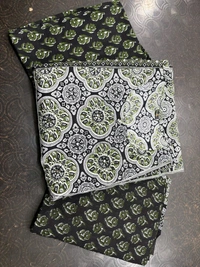 LCW 5709 *New beautiful Kurta Pant With  print dupatta sets Traditional wear Work Hand mirror work - Dark green, L