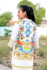 LCW 5712 Get ready for Cotton Lilan cord set*: CottonLilan  Digital Print on allover cord set* 
 - L-40