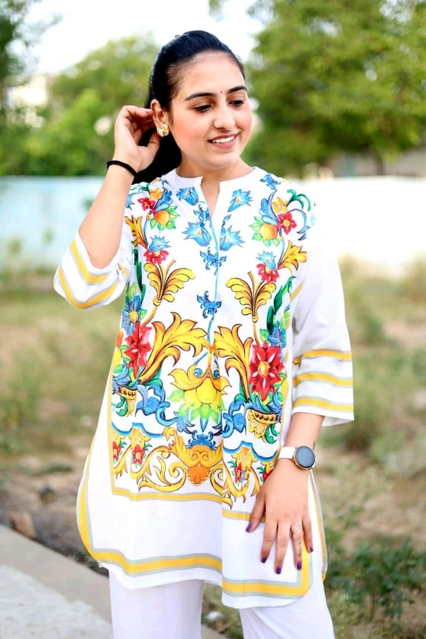 LCW 5712 Get ready for Cotton Lilan cord set*: CottonLilan  Digital Print on allover cord set* 
 - L-40