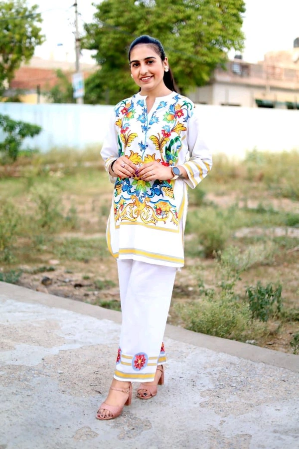 LCW 5712 Get ready for Cotton Lilan cord set*: CottonLilan  Digital Print on allover cord set* 
 - XL-42