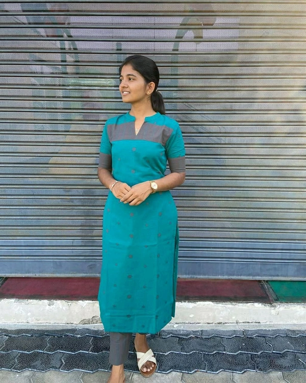 DSS 5713 New Daily Wear Cotton Slub Kurti Pent Set - 3XL-46