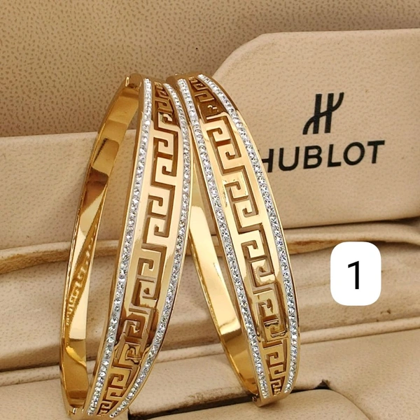 VMC Beautifully Premium Quality 2 Pcs  *Anti-Tarnish* Openable Braslet.. - 1, 2×4